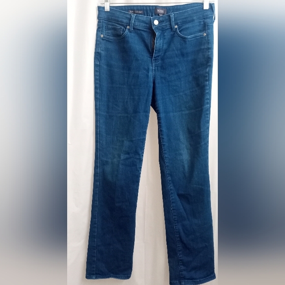 NYDJ High Rise Waist Whisker Marilyn Straight Jeans- Size:10 - Picture 9 of 9